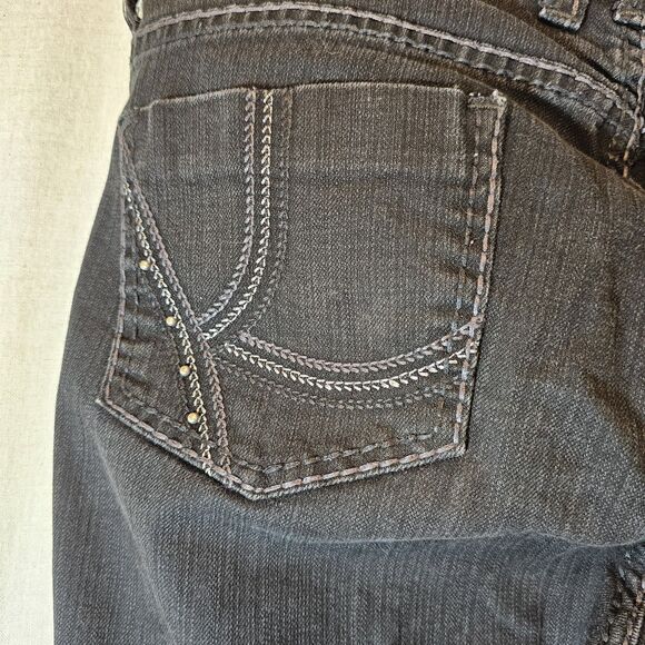 Kut From The Kloth Womens Jeans Size 10 Faded Black Bootcut Flare Embellished - Picture 5 of 9